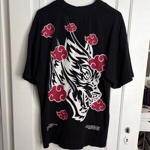 Darc Sport Naruto Shippuden Akatsuki Clouds Oversized Tee in Black - Large